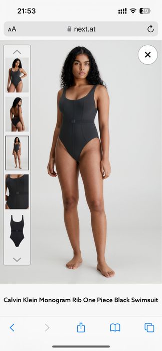 Купальник Calvin Klein CK Monogram Rib One Piece Swimsuit