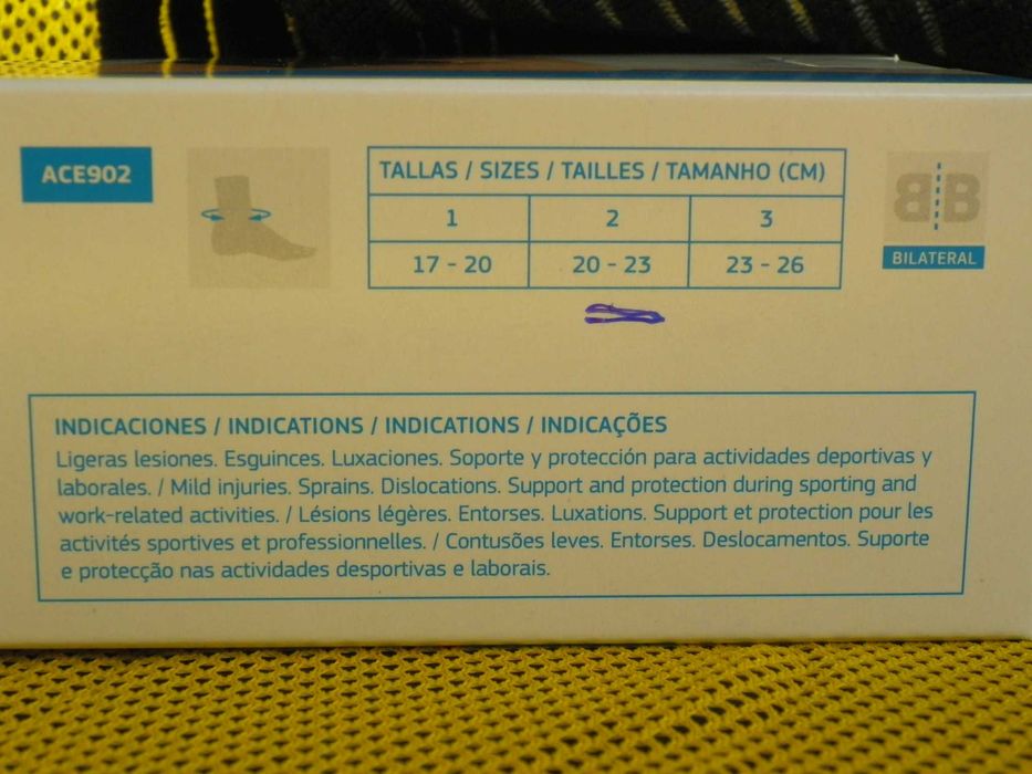 Ligadura elástica para tornozelo-Tornozeleira-Pé elástico ajustável