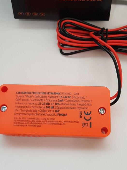 Odstraszacz kun gryzoni zwierząt MARDEX do auto 12v