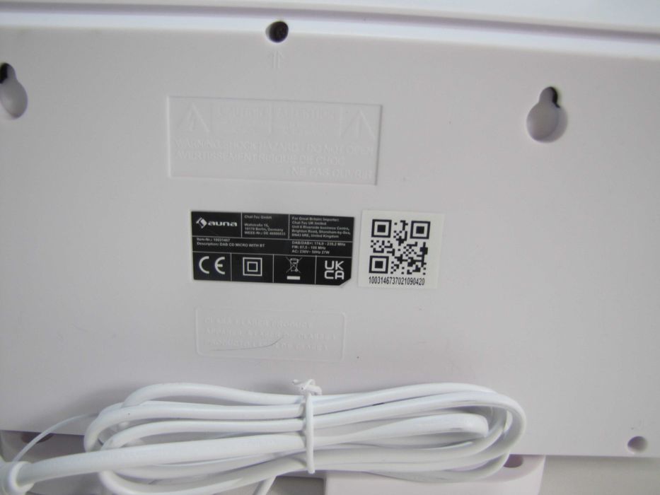 Wieża stereo Bluetooth NFC CD USB MP3 DAB+ FM Auna V-20 DAB
