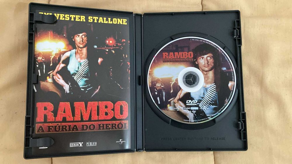 DVD "Rambo - A Fúria do Herói" com Sylvester Stallone