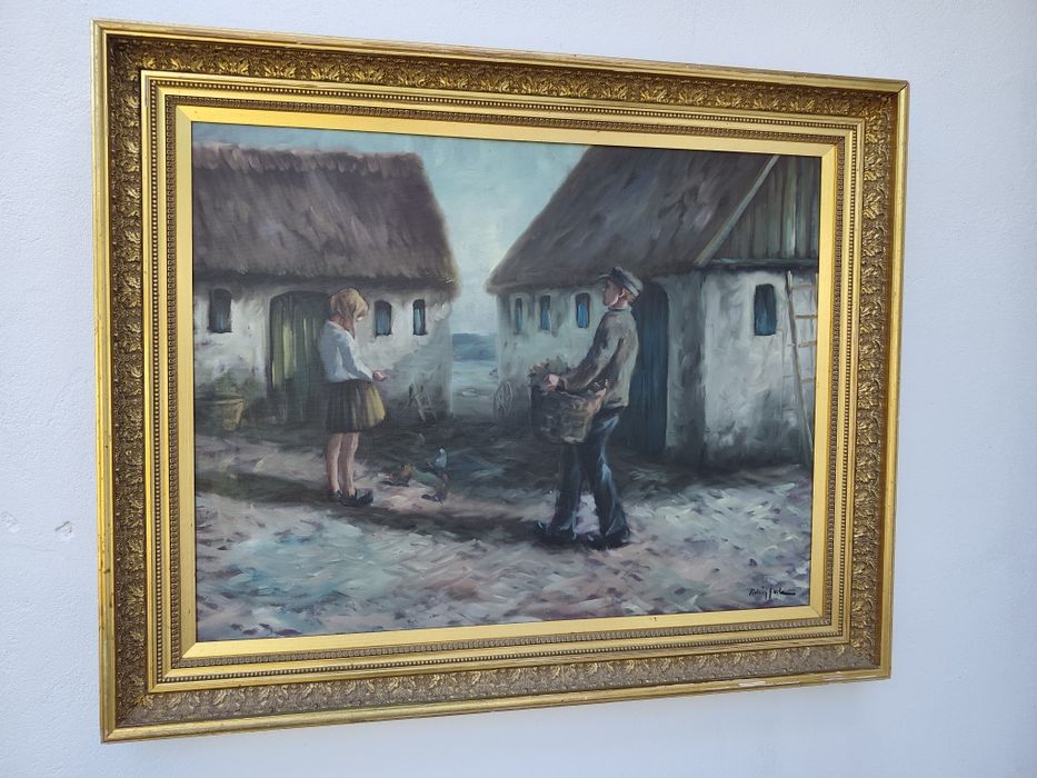 Stary obraz na płótnie ARLING GADE (1920- 2011)
