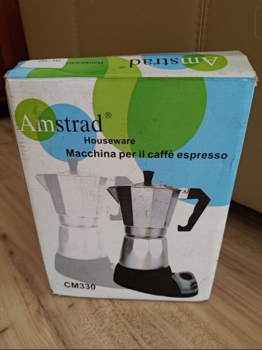 Elektryczna kawiarka Amstrad CM330 super espresso nowa do domu i biura