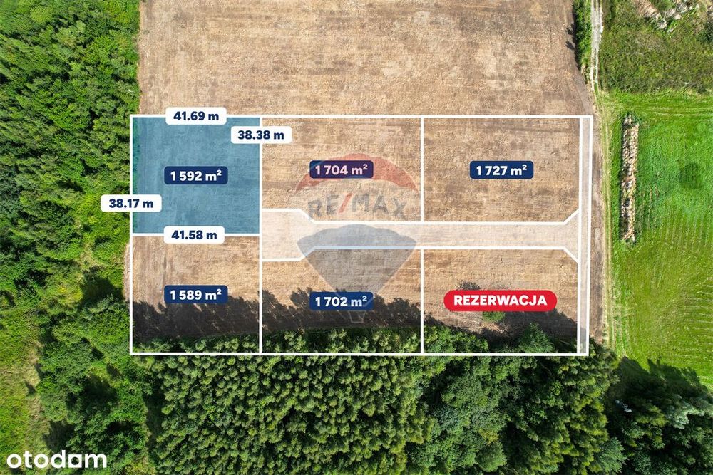 Działka budowlana 1592 m²: Koszalin Łabusz  94/23