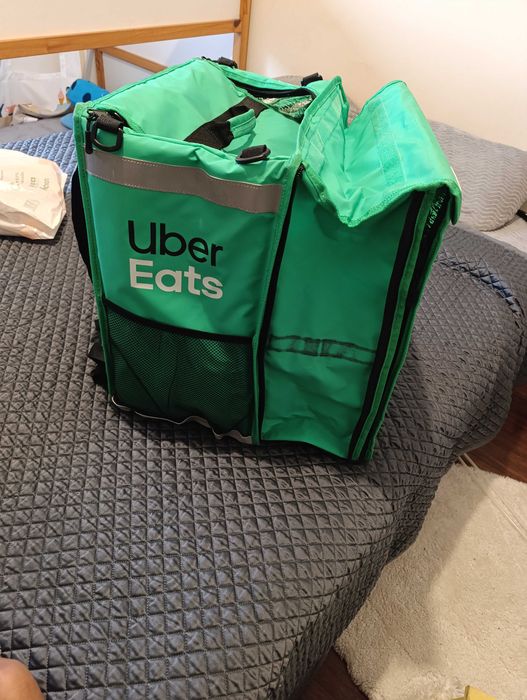 Mochila Uber eats + fato de chuva + capa telemóvel