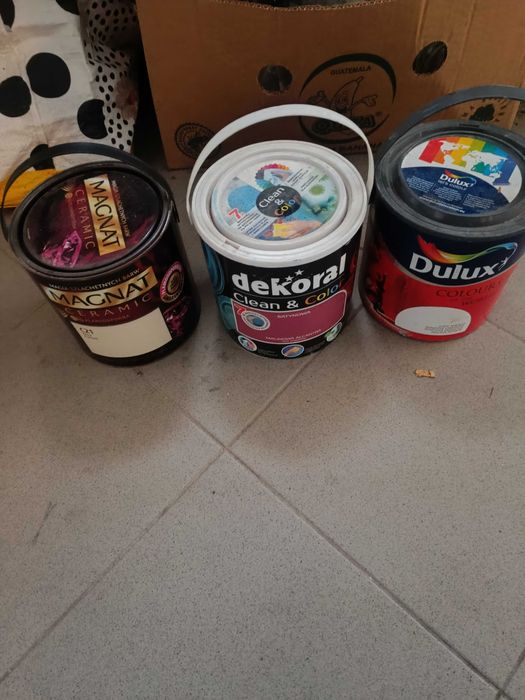 Farby 3 puszki nowe Magnat Dekoral Dulux