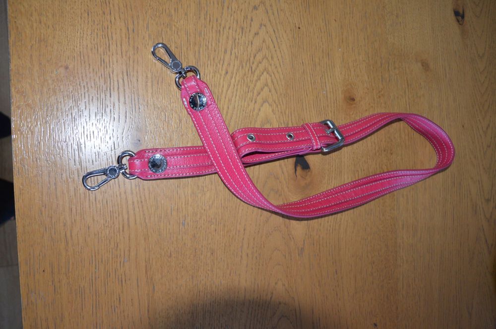 pasek do torebki róż Marc Jacobs skóra