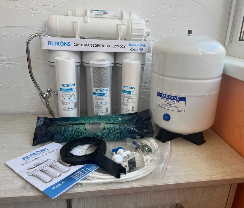 Зворотній осмос 5 ступенів очищення води ефективний фільтр для дому
