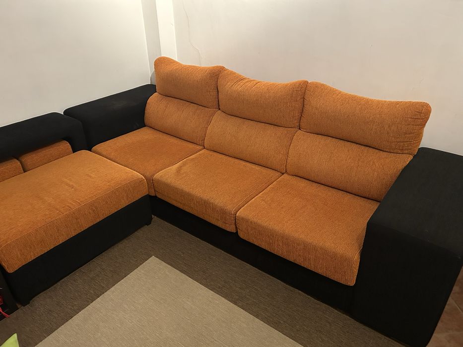 Sofa chaise longue laranja