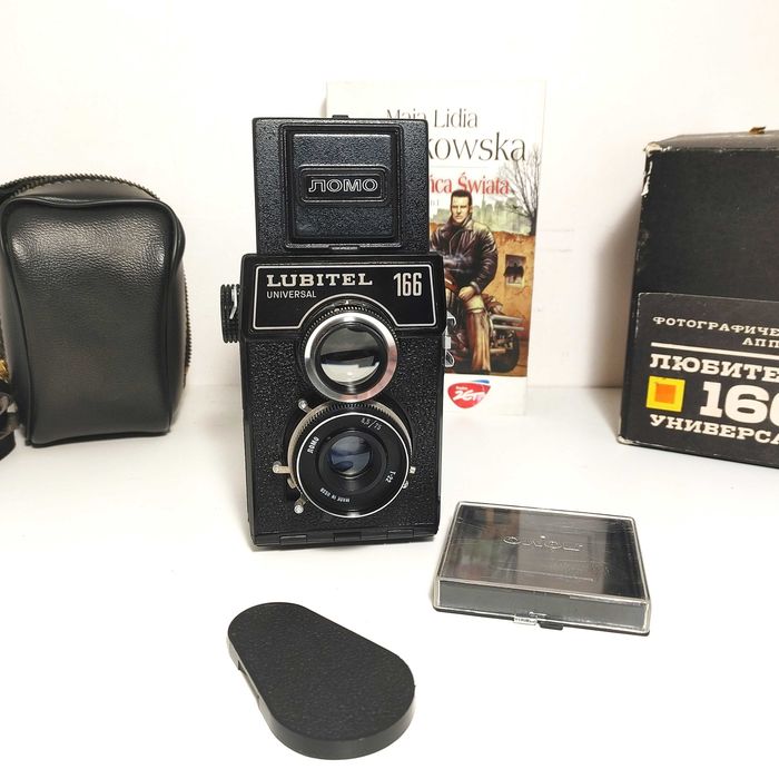 Radziecki TLR Lubitel 166 U Universal Lens T-22 triplet 75 mm f/4.5 ZESTAW