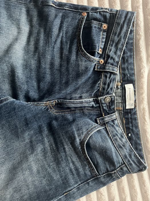 джинси широкі на низькі посадці Stradivarius d66