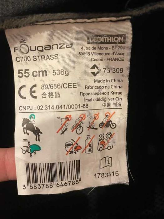 Kask jeźdźiecki Fouganza do jazdy konnej Toczek 55cm