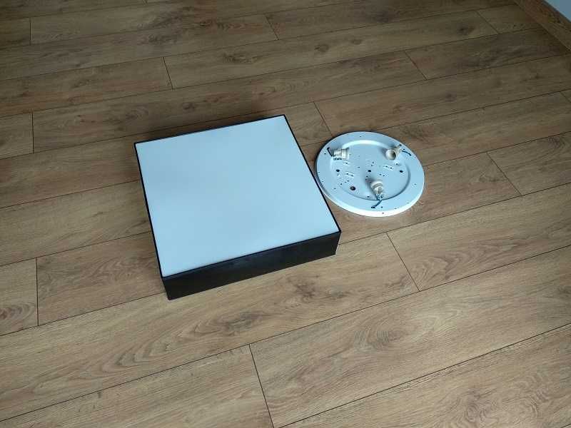 2 x lampa plafon kwadratowy biała i czarna