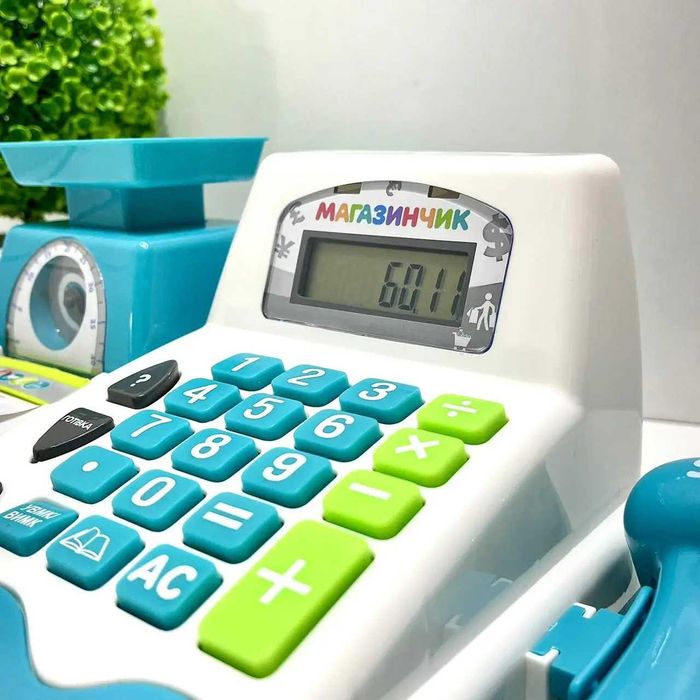 Касовий апарат Limo Toy із вагами Блакитний (7162-2 UA) Роздріб/Дроп