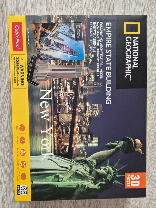 Puzzle 3D Empire state building National geographic  stan idealny