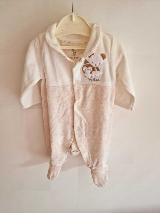 Babygrows veludo tam 1 mês
