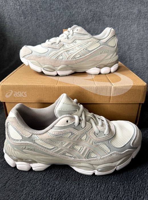 Buty Asics Gel NYC Cream Cloud Gray Damskie 39 Viral OG Basic Casual Summer Spring Wiosna Lato