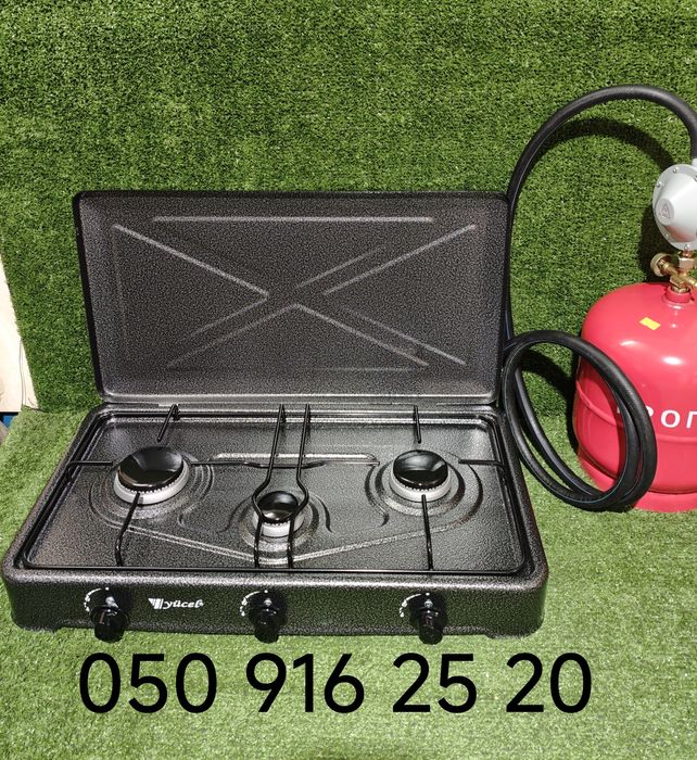 Плитка Газова трьохкамфорна настільна