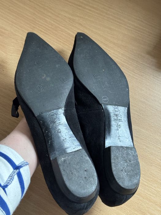 Замшеві балетки човники Massimo Dutti 25.5 см