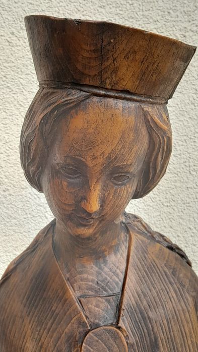 Stara zabytkowa figura drewno św. Dorota  97cm.wys.