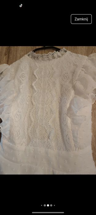 Biały elegancki kombinezon shein M