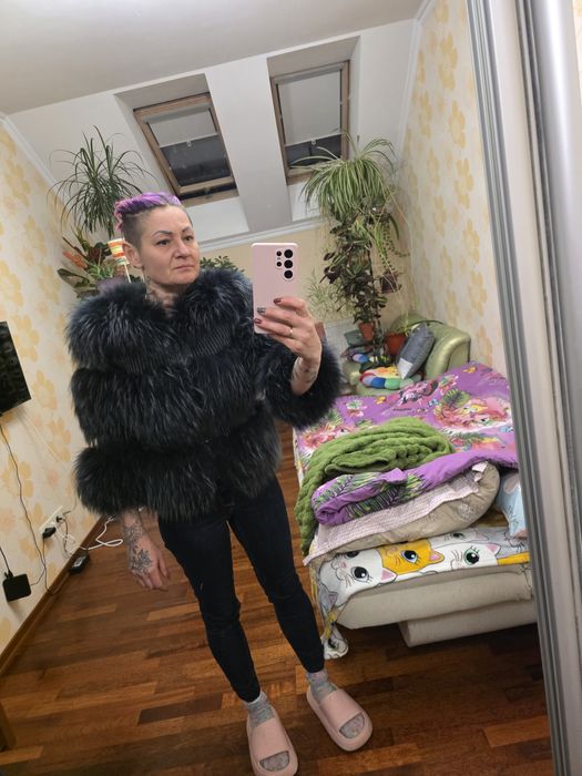 Шубка чорнобурка фасон Шанель