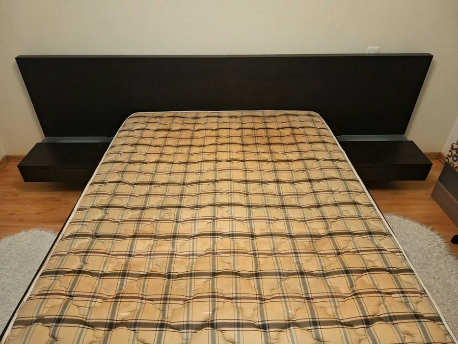 Cama de Casal com Arrumação (Sommier Rebatível) + Colchão
