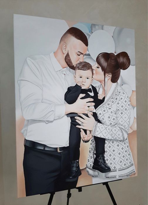 Картина / портрет по фото / ручна робота / подарунок / 8 березня