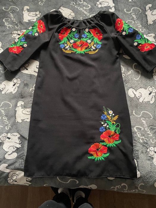 Вишита сукня чорна/синя/біла/вʼязана