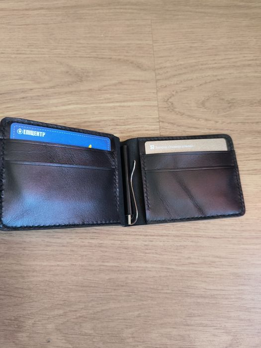 Зажим гаманець шкіряний