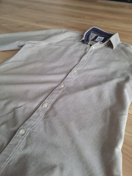 Koszula dżinsowa Zara M 40 slim feet piaskowa