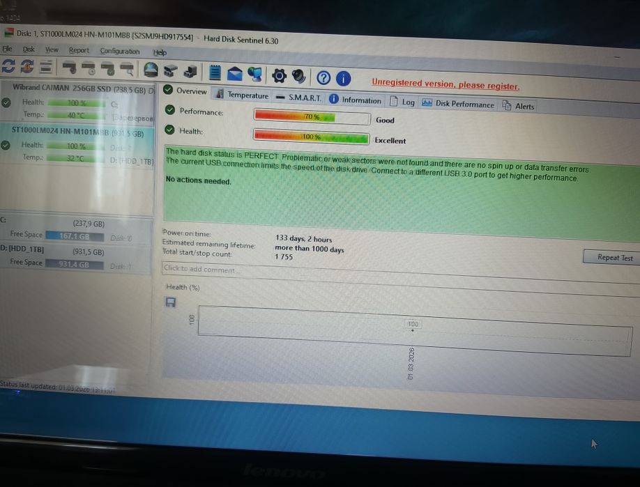Ідеальний HDD_1 TB samsung