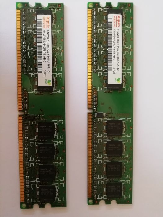 2 Memórias RAM 512 MB 1Rx864729883324929120