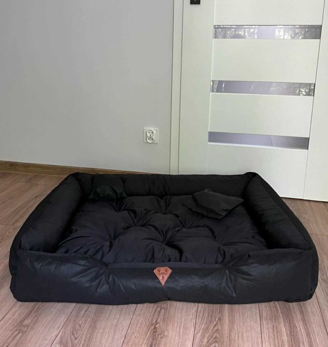 Legowisko dla psa XXL 130x105 czarne wodoodporne poduszki gratis Nowe