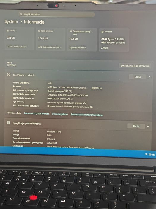Lenovo ThinkPad E14 Gen 5 | Ryzen 5 | 16GB RAM | 256GB SSD | Windows 11 Pro | PUDEŁKO