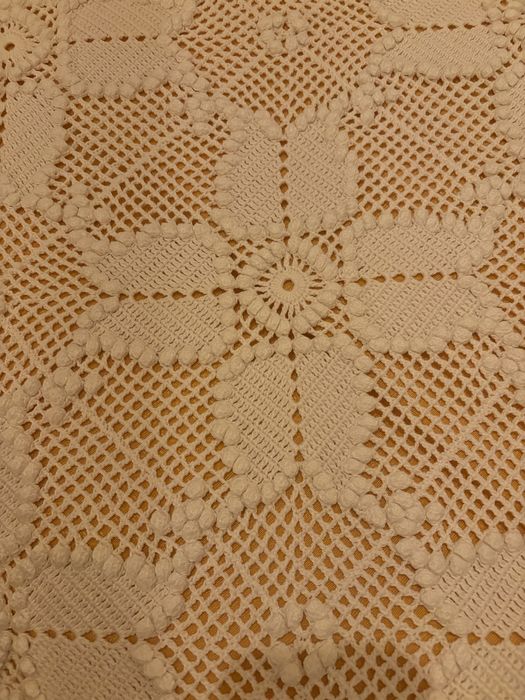 Colcha de renda feitaà mão