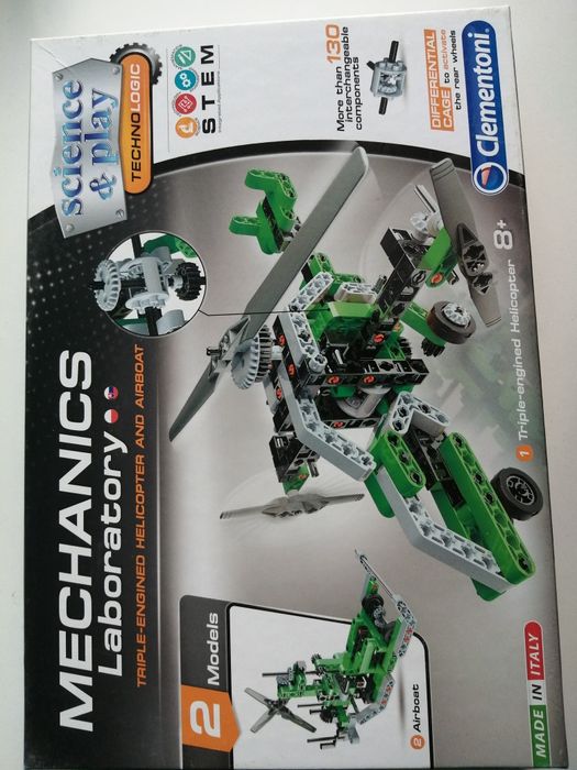 Klocki Mechanics laboratory Clementoni helikopter 100%