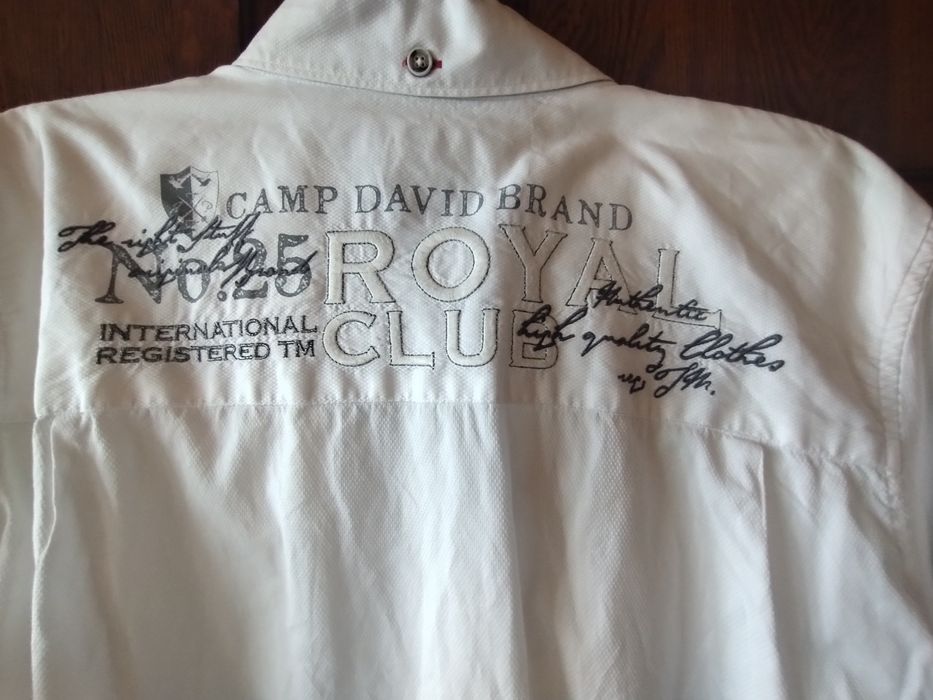 Koszula Camp David Piękne srebrne Hafty