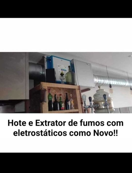 Hotte + Extrator de Fumos Totalmente Anti Odores/cheiros zero