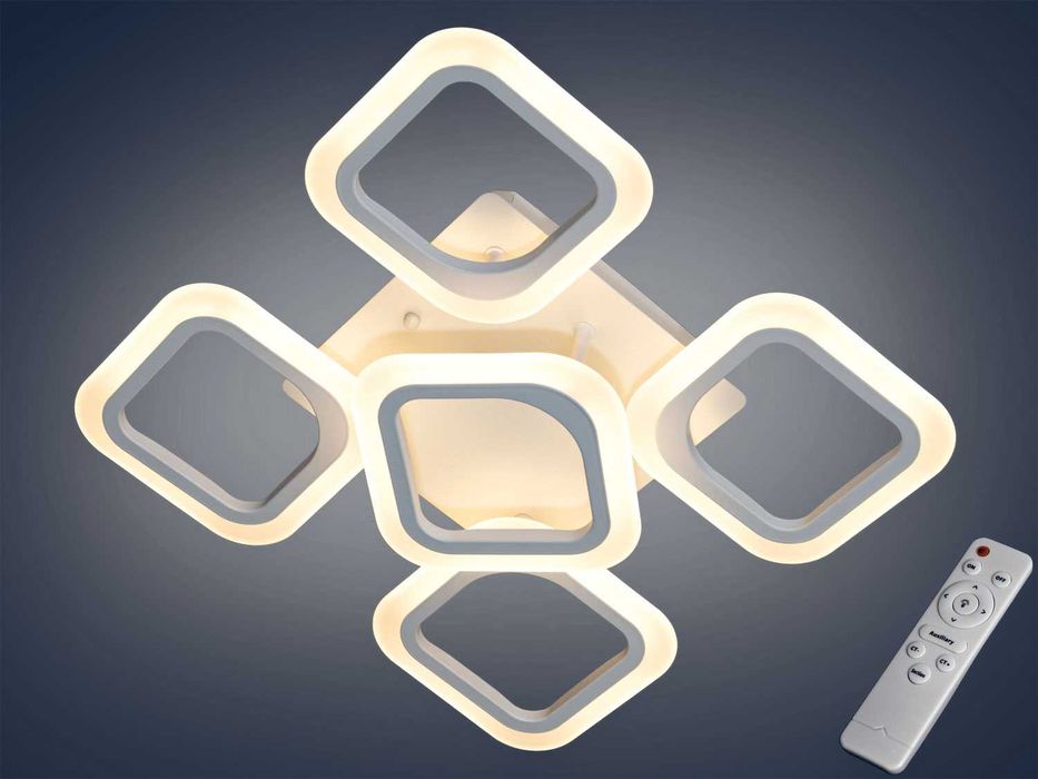 Led060/4+1S 50Вт без підсвіткти люстра смарт світильник з пультом