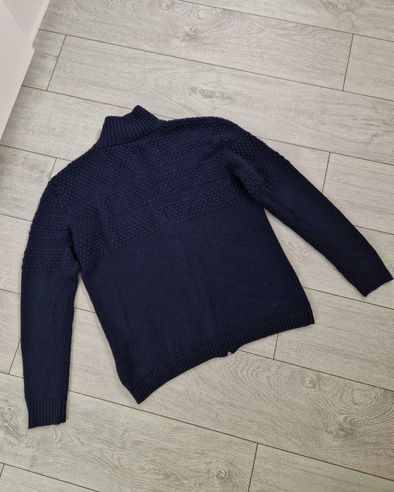 Samsoe samsoe granatowy wełniany sweter kardigan suwakiem 50% wełna M