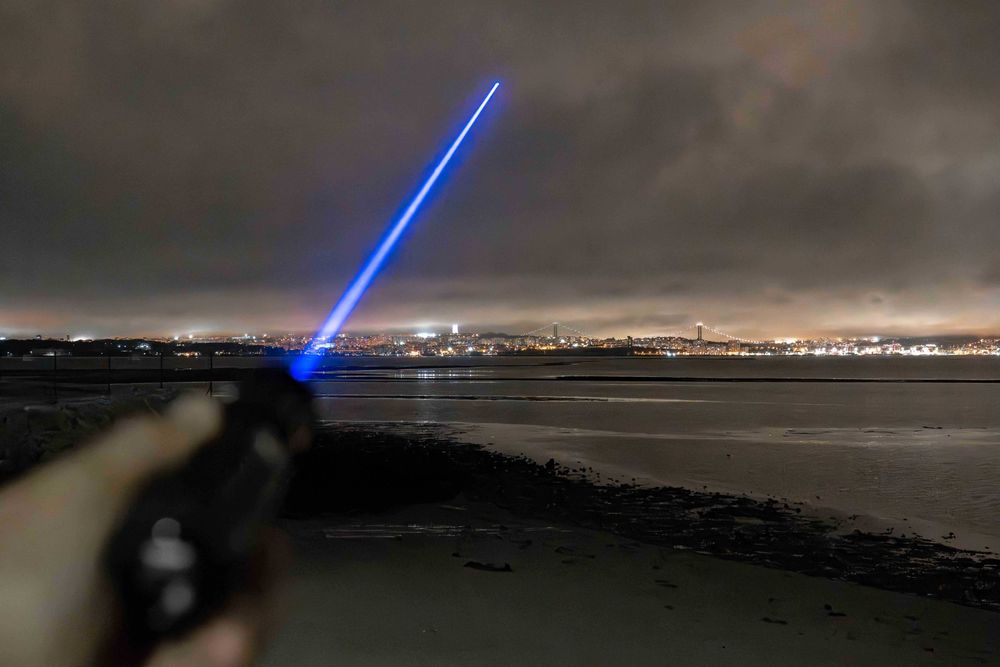 Laser azul de alta potência 5000mw com carregamento por USB