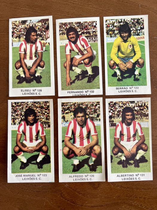 Cromos de futebol da coleção Ases do futebol de 75/76