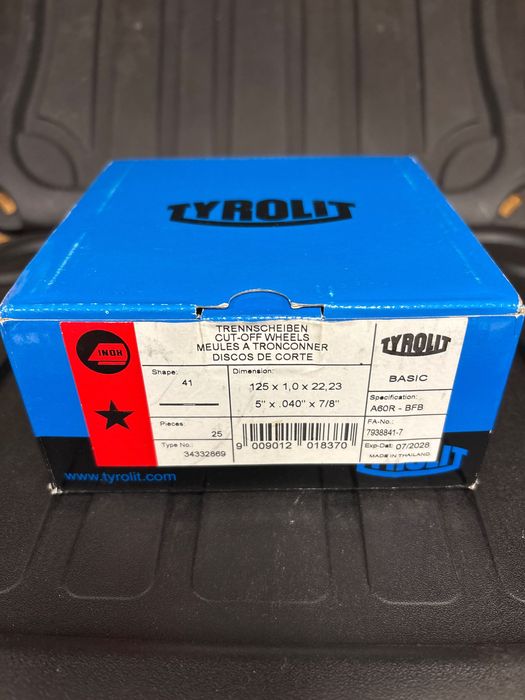 Tarcze do metalu inox fi125 Tyrolit 25 sztuk nowe