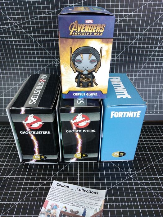 Figuras Funko five stars e Dorbz, Fortnite, Ghostbusters, avengers
