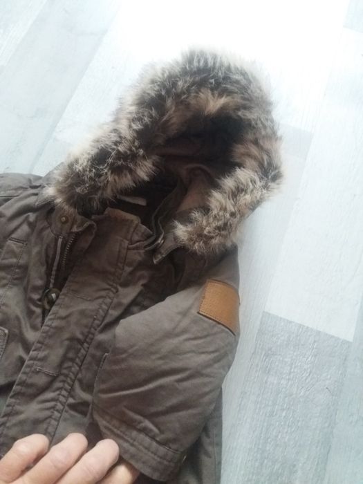 zimowa kurtka chłopięca ciepła alaska 4-6m