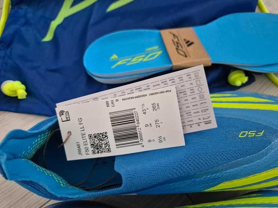 Profesjonalne korki adidas F50 Elite LL FG Ice Cold Precision JR6461 rozmiar 43 1/3