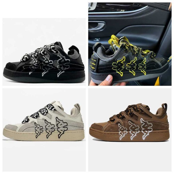 Унисекс замшевые кроссовки Kappa Fatty дутые кросівки каппа фатти дуті