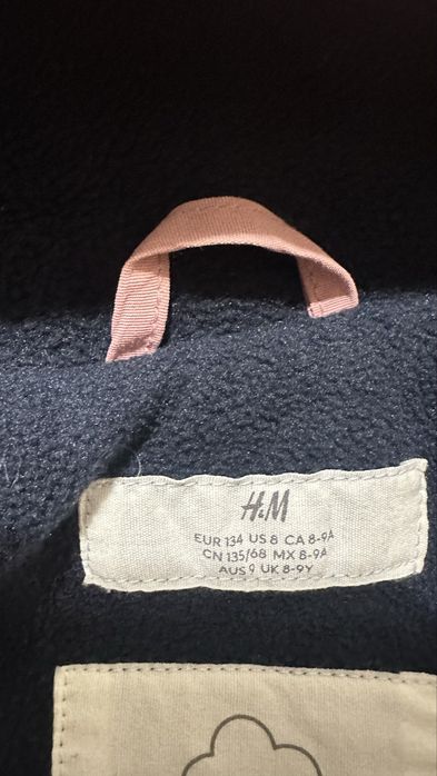Куртка на флисе не промокает   h&m 128-134см