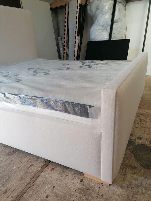 Łóżko wysokie proste zaglowie boho szenil plecionka na wymiar 200x220